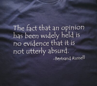 Bertrand Russell Opinion Quote T-shirt - image1